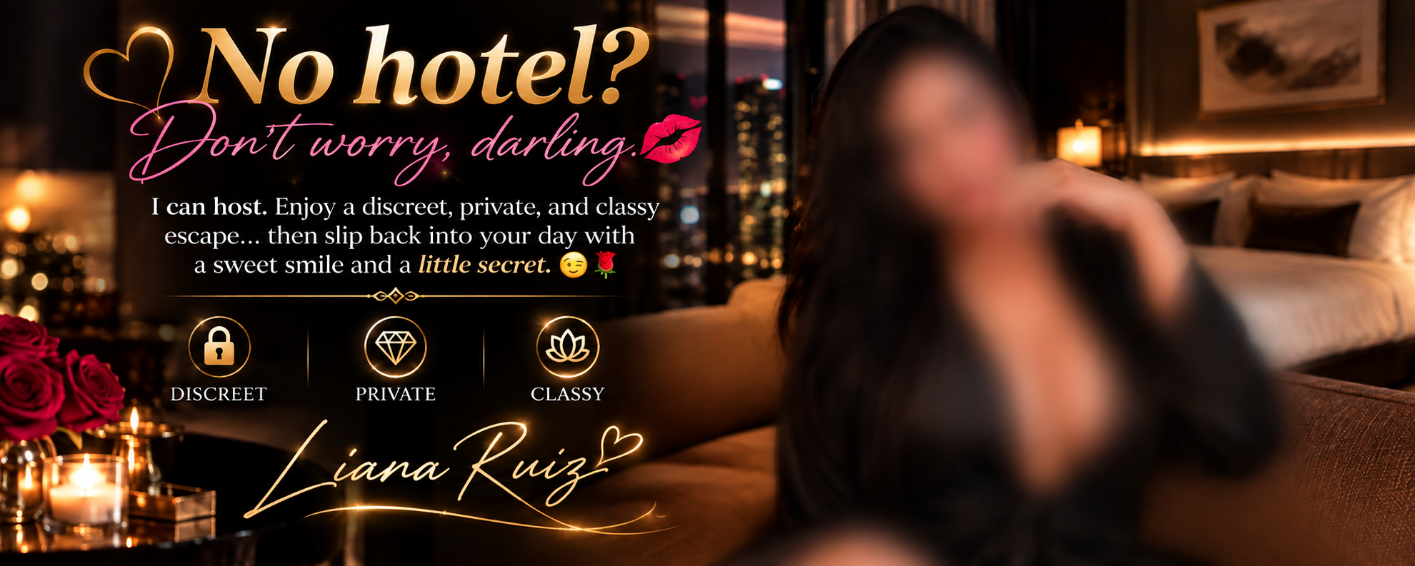 No hotel? Don’t stress — I can host. Book incall 😘